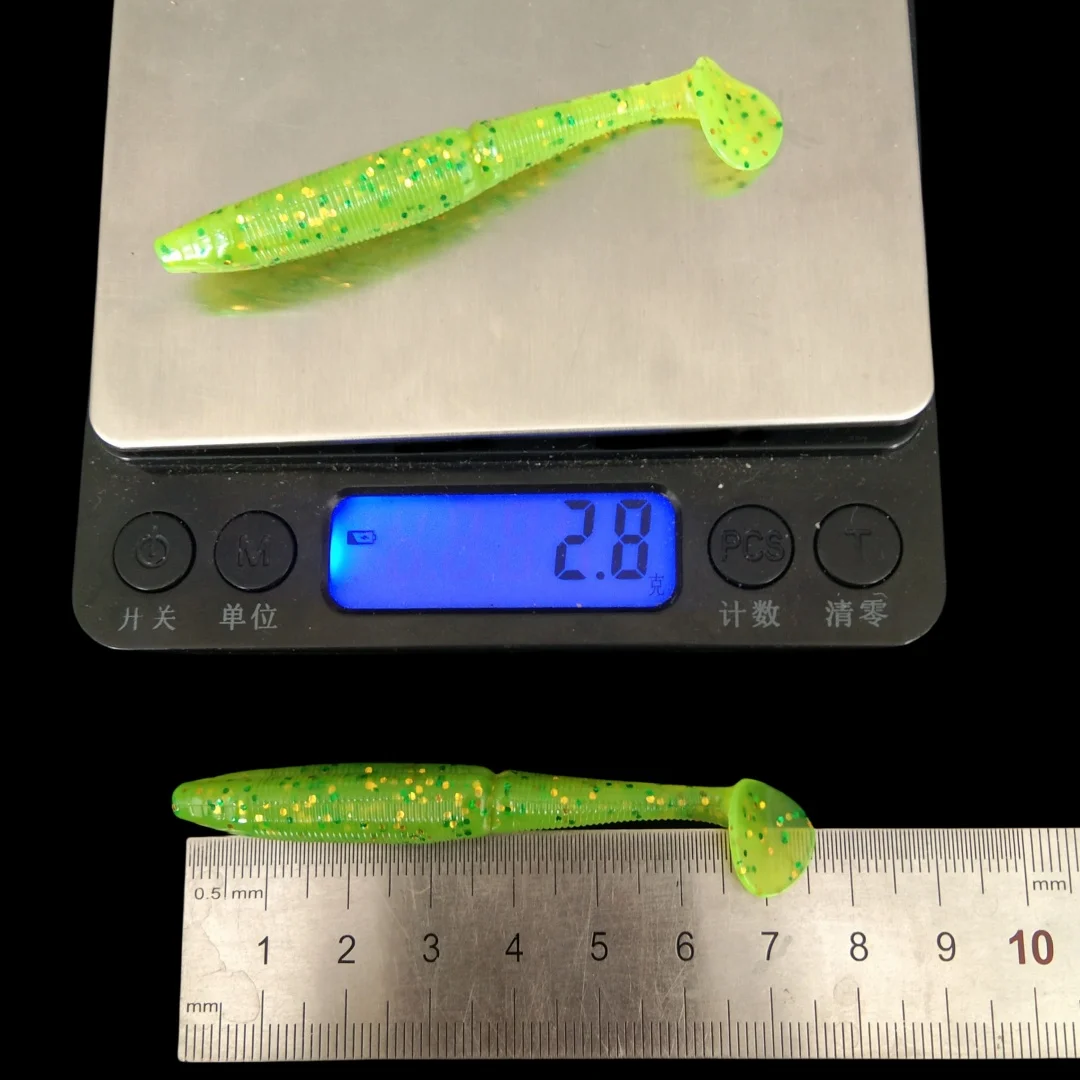 48 Uds 70mm 2,8g flotante TPR cola en T cebo suave clásico Wobblers artificiales Set Señuelos de Pesca para lubina zander señuelo Wobbler Pesca - imagen 4