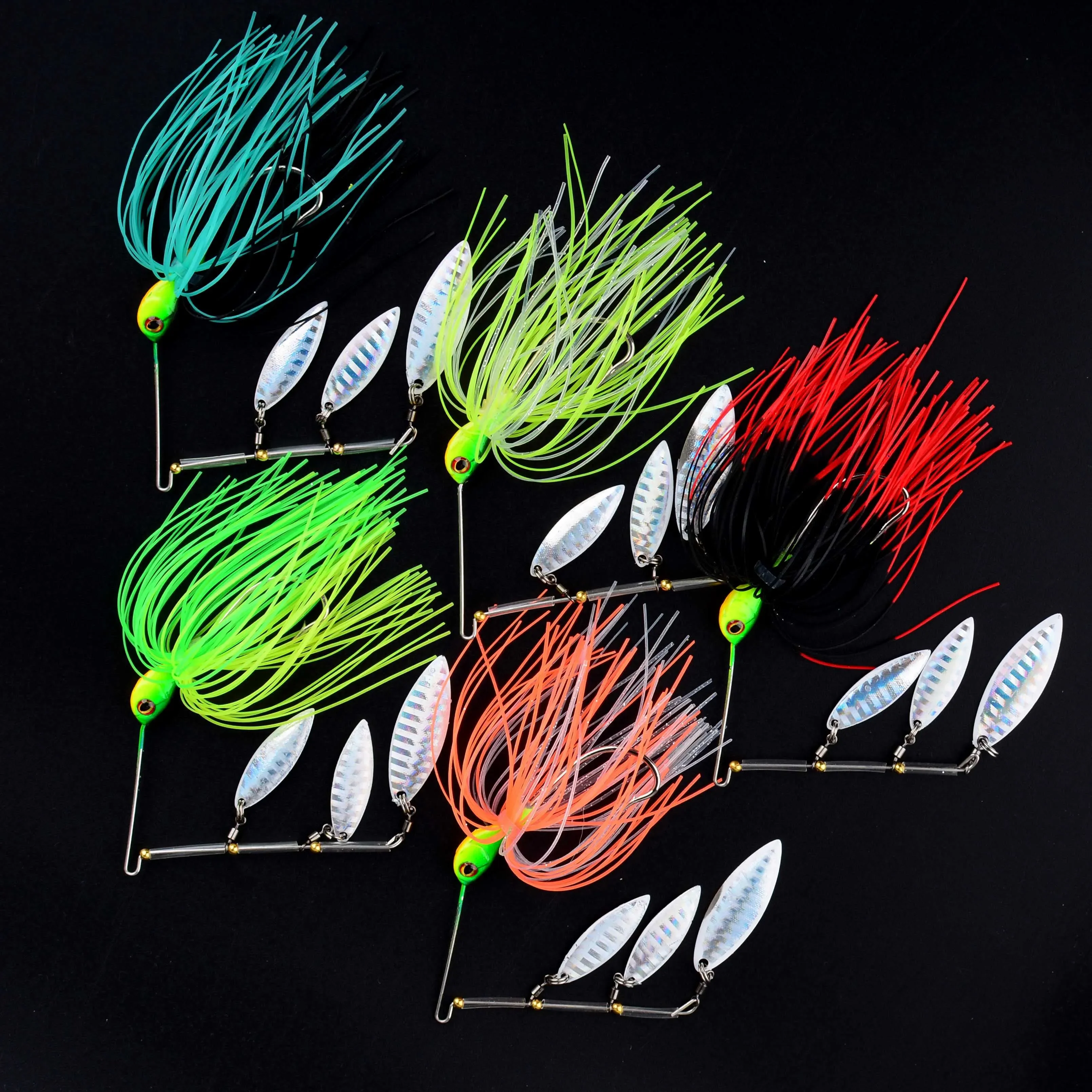 5 uds cebo giratorio Bass jig Chatter cebo señuelo de pesca chatterbait Kit de pesca Wobblers para aparejos de pesca de lubina - imagen 4
