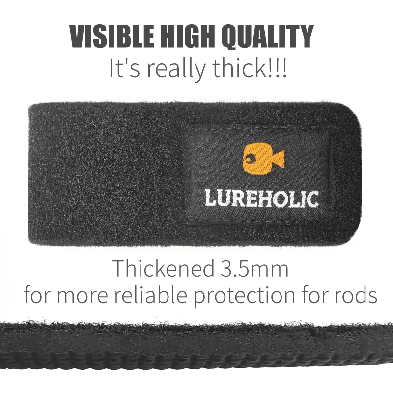 LUREHOLIC-soporte de amarre para caña de pescar, correa para aparejos, banda elástica, soporte para poste, lazos de sujeción, accesorios de herramientas de pesca al aire libre - imagen 4