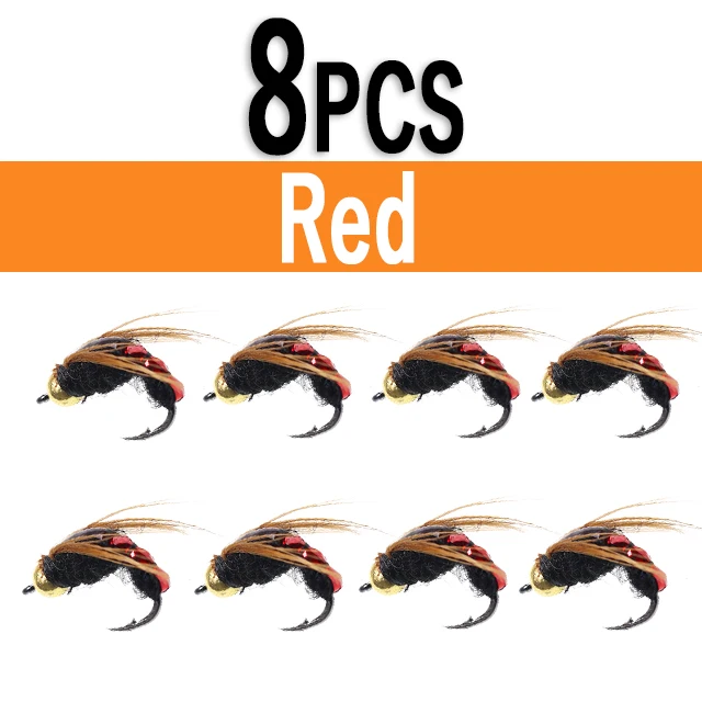 8pcs Red