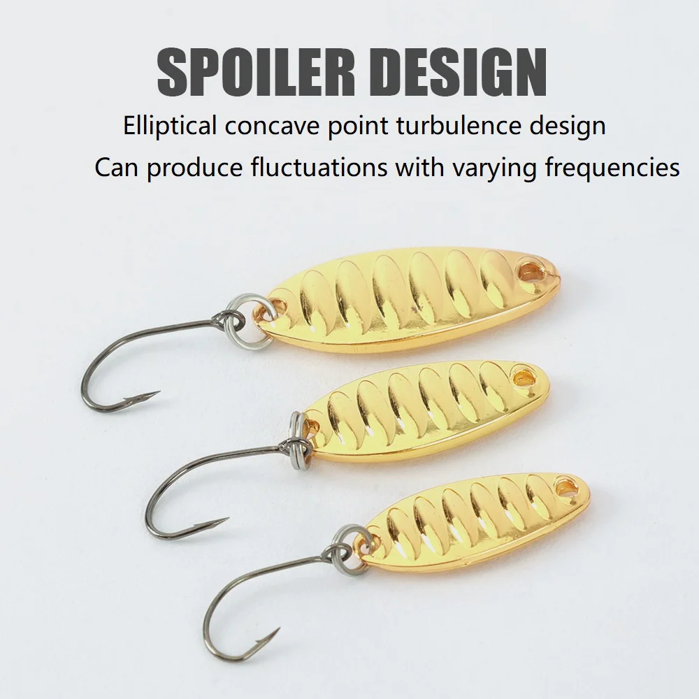 Señuelo de pesca giratorio de Metal, 1 piezas, 2,5g/3,5g/5g, Artificial, lentejuelas pequeñas, ruido, un solo gancho, cebo duro, trucha, carpa - imagen 4