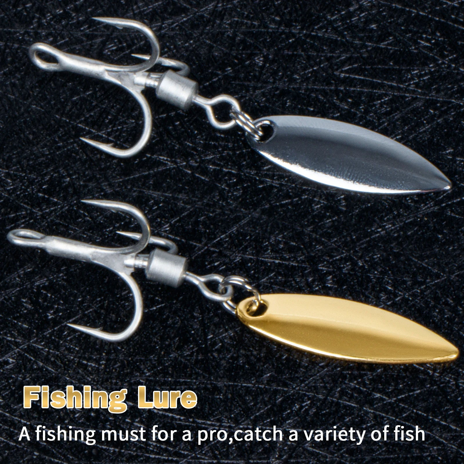 Anzuelos triples de cuchara con hoja de sauce, 5 uds., agua dulce, 15g, 17,9g, 21g, cucharas giratorias de acero al carbono para pesca de lubina y trucha - imagen 5