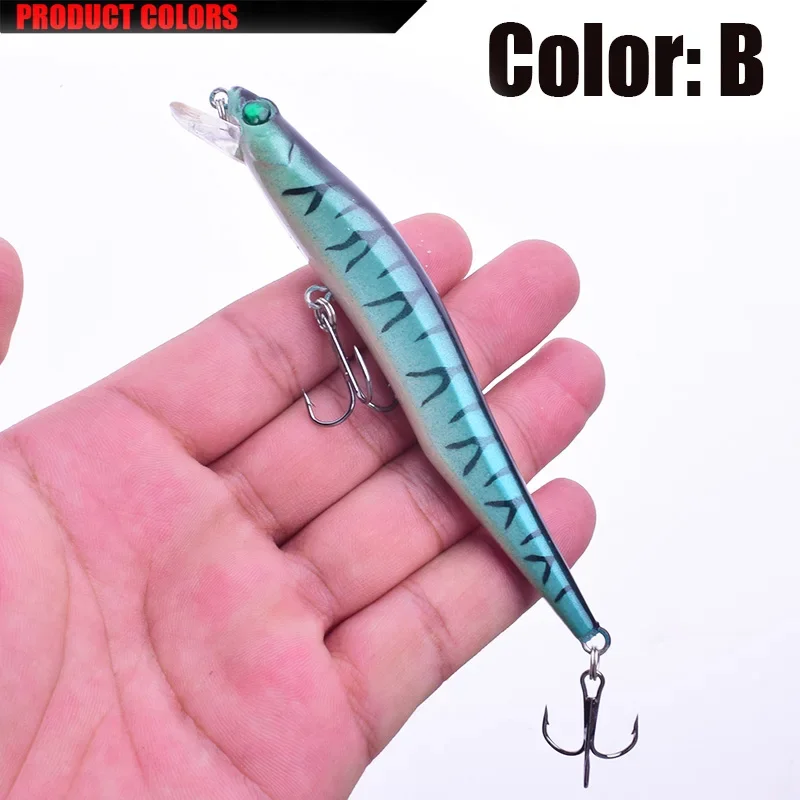 Señuelo de pesca Minnow, cebo duro de 11,5 cm, 10g, Crankbait Wobblers, cebos artificiales de lubina, Lucio, carpa, Swimbait, 1 ud. - imagen 5