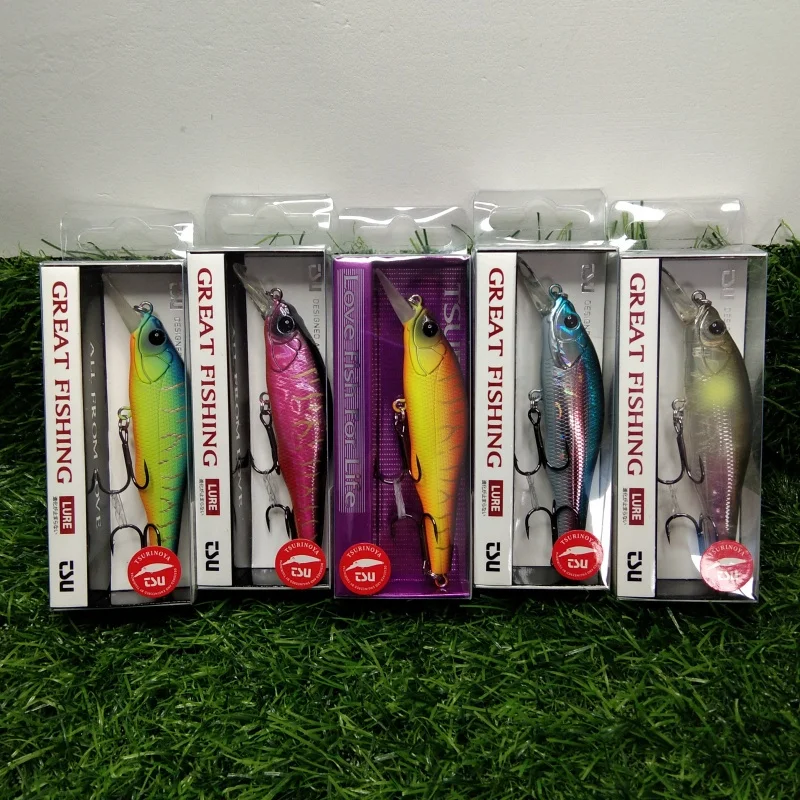 TSURINOYA 5 uds 80mm 10,3g 3,15 pulgadas 80SP suspendido Minnow Sabre Artificial Bass Pike cebos duros Shad señuelo de pesca Jerkbait