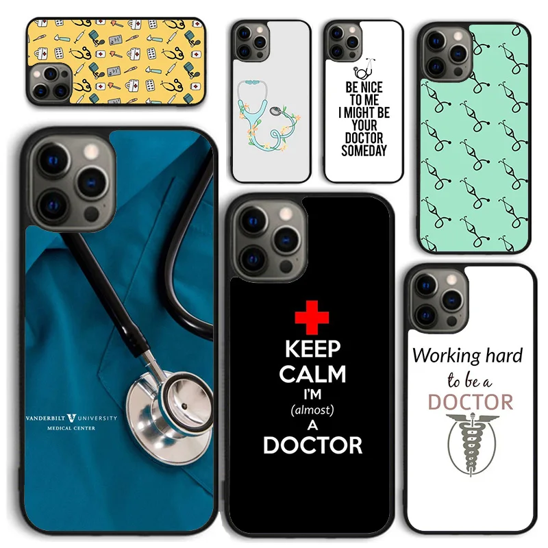 Funda iPhone con diseño de medicina – Médico, enfermera y estudiante