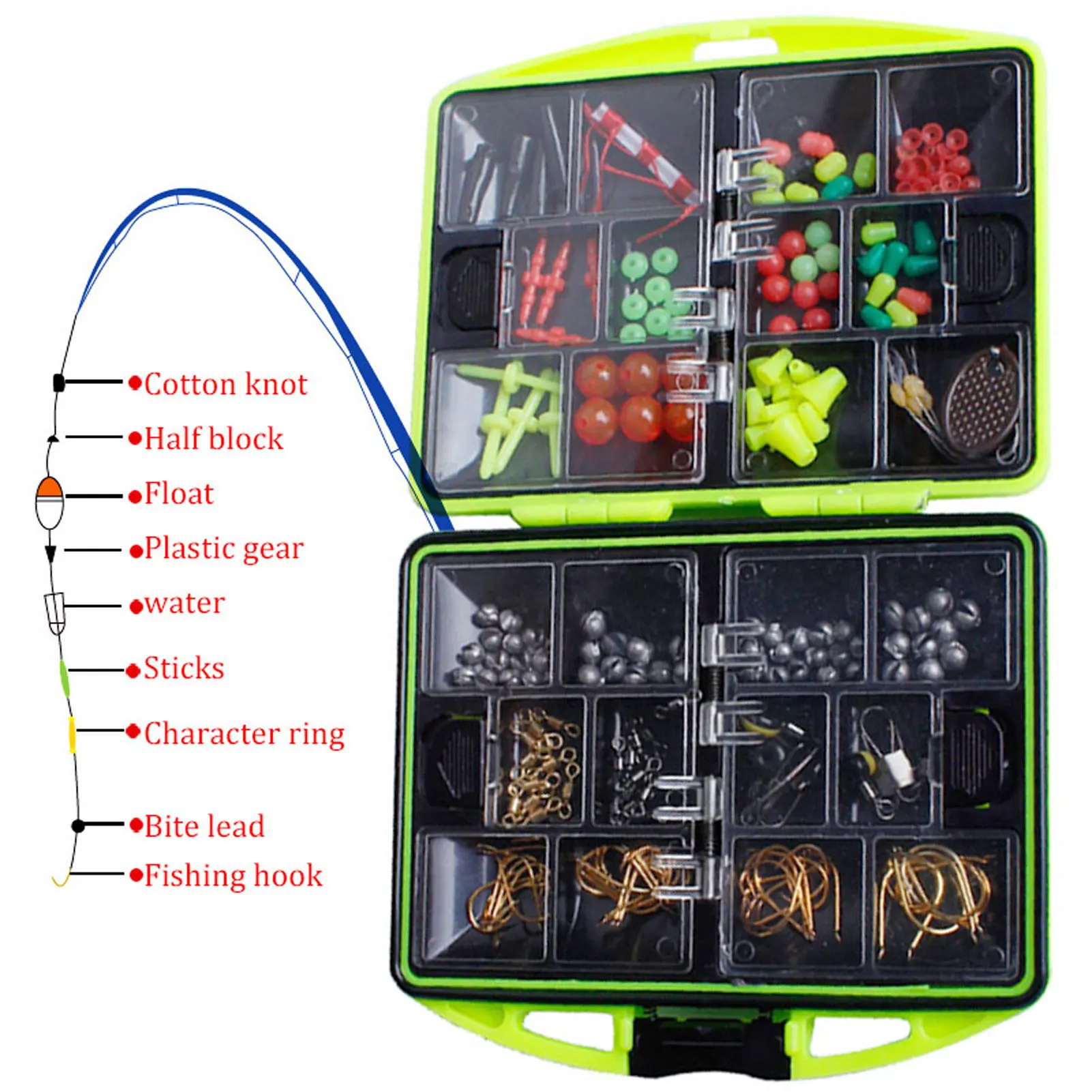 Kit de accesorios de pesca Free Fisher – Giratorios, plomos y cuentas - imagen 3
