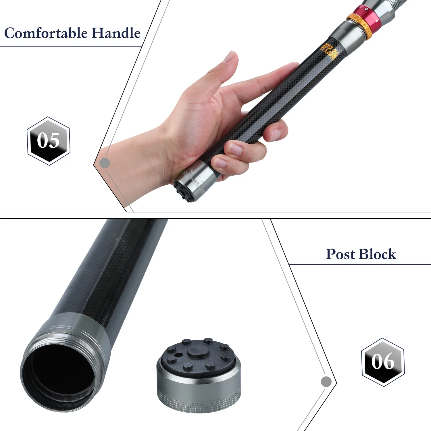 Sougayilang-caña de pescar telescópica súper dura, 1,8-3,6 M, 99% fibra de carbono, caña de pescar de mar, caña de pescar de carpa en roca, aparejos - imagen 5