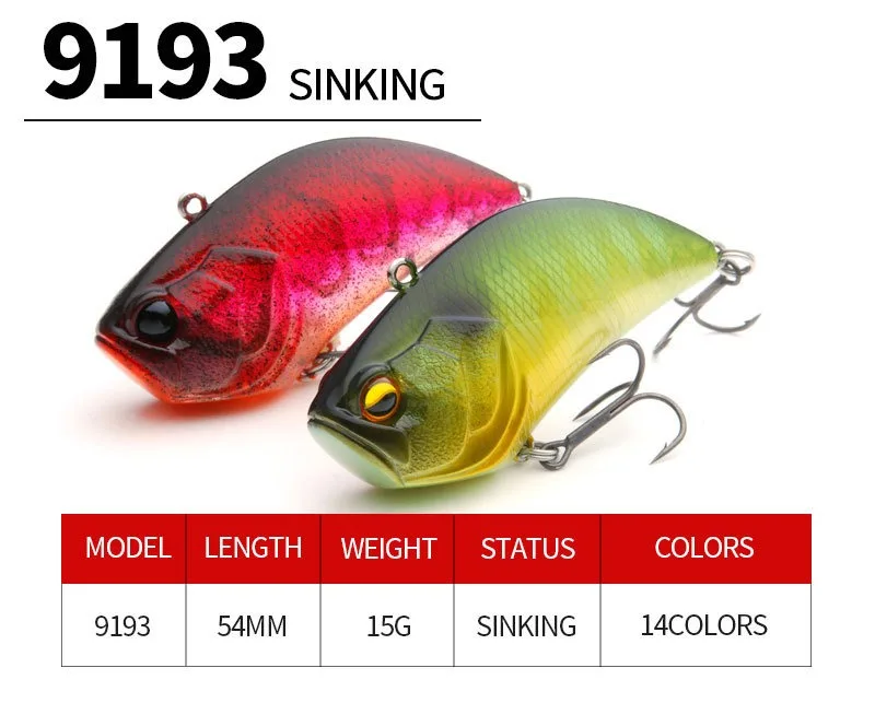 Señuelo VIB de 54mm en color realista