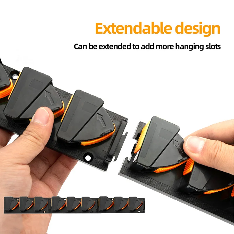 3-gaats uitschuifbare muur zelfklevende hengelhouder verticale displayrekstandaard ruimtebesparend voor thuisgarage visgereedschap - imagen 5