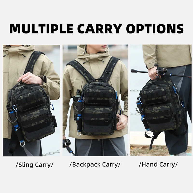 Mochila de pesca portacañas gran capacidad – Táctica para exterior - imagen 4