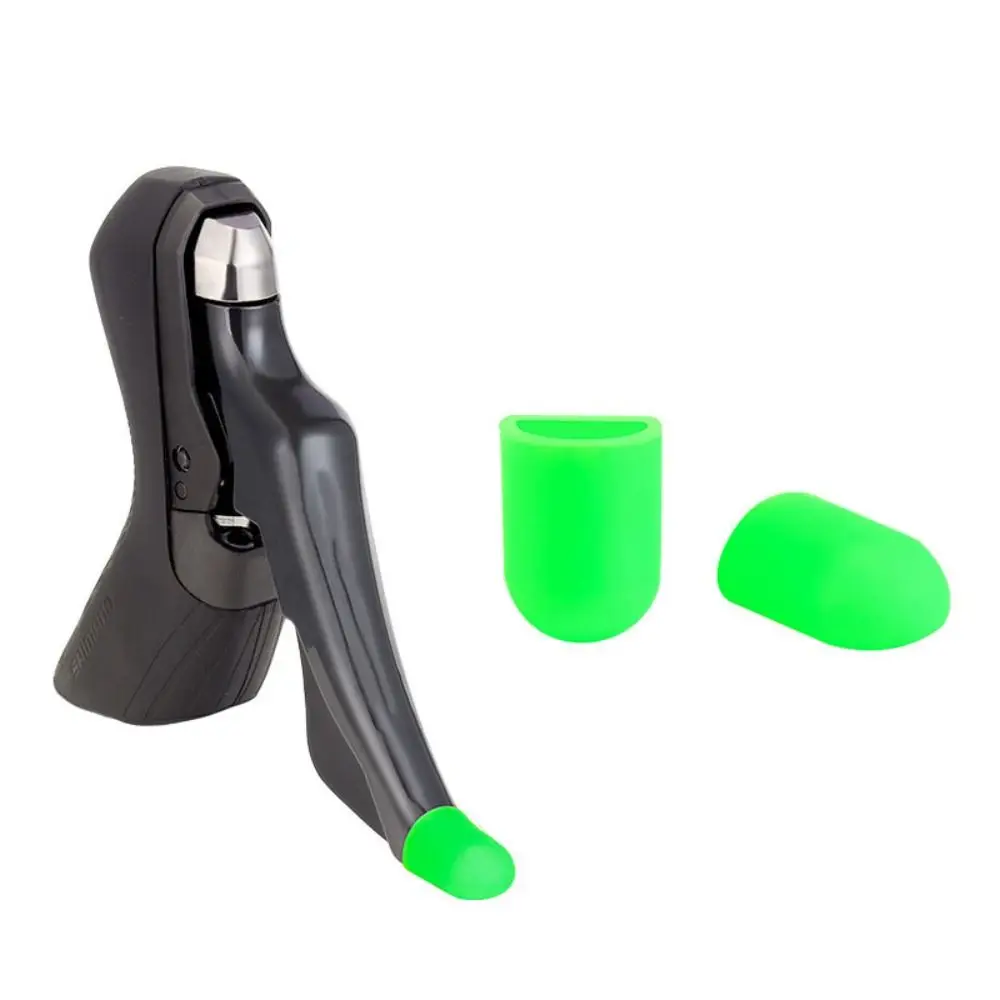 1 par de cubiertas antideslizantes para agarre de freno de bicicleta, cubierta protectora de silicona extraíble para palanca de cambios, cubierta de freno Multicolor elástica - imagen 4