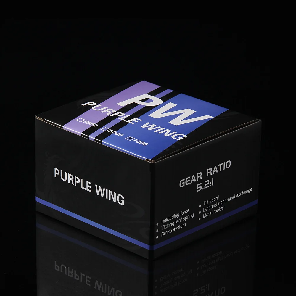 Carrete de pesca giratorio de aluminio, peso ligero, Ultra suave, relación de transmisión 5,2: 1, arrastre máximo de 16KG, carrete de aluminio CNC - imagen 4