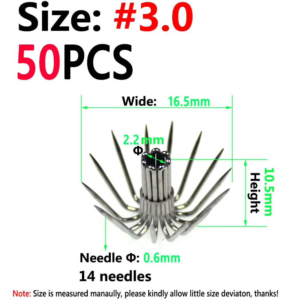 50pcs size 3.0