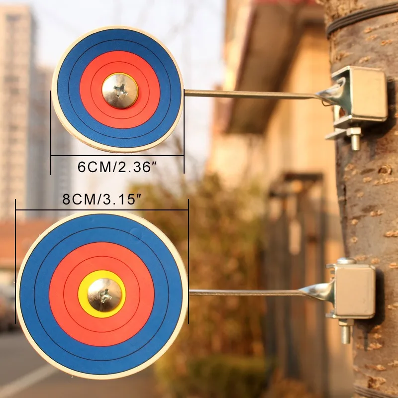 Tirachinas práctica objetivo Bullseye 6/8cm Material de microfibra entrenamiento tiro - imagen 4