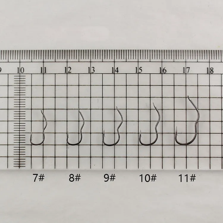 50 Uds. Gancho volteador de acero rico en carbono con púas afiladas automática nueva invención tamaño 5 # -14 # Anzuelo para accesorios de pesca de carpa - imagen 4