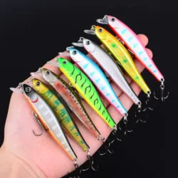 Señuelo de pesca Minnow Jerkbait, Swimbait de fundición larga, Wobblers para trucha, carpa, accesorios de cebo duro Artificial, 8 Uds.
