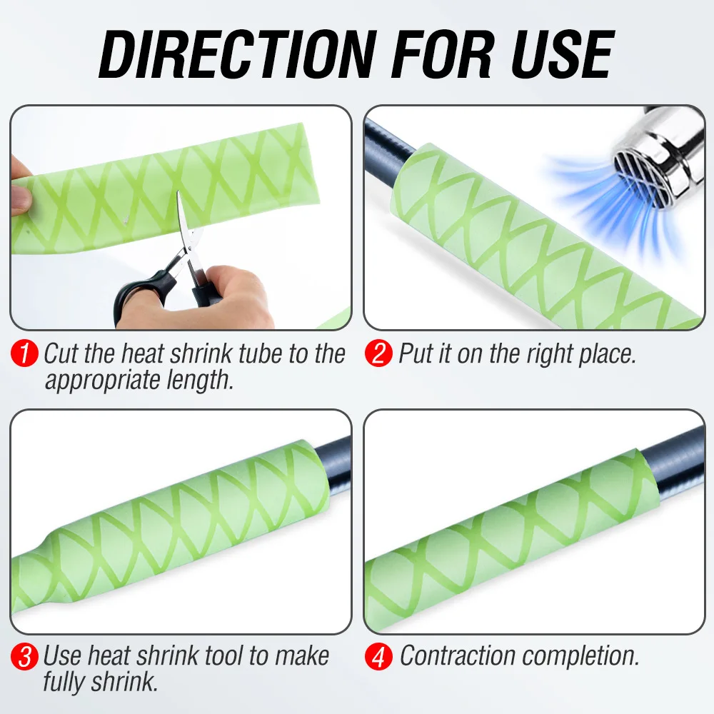 Tubo termorretráctil antideslizante de 1M, caña de pescar, mango de tubo luminoso DIY, aislamiento impermeable, mango de raqueta DIY, agarre de 18-35MM - imagen 3