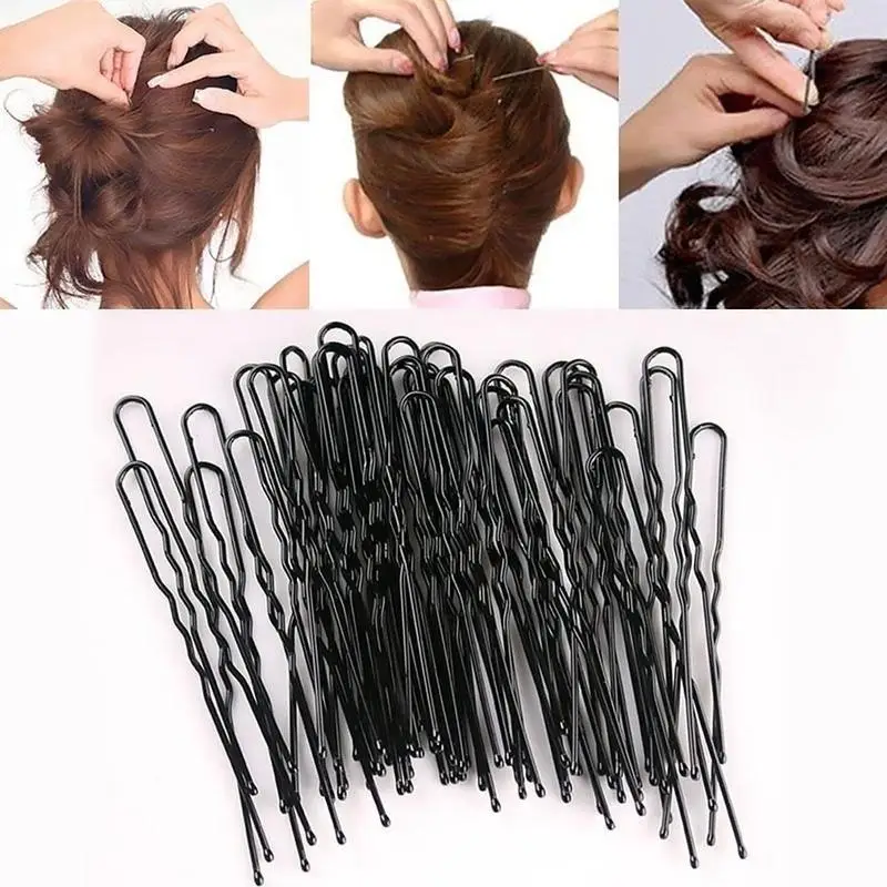 45 unids/set empuñaduras onduladas y rizadas peinado mujeres señoras punta redonda en forma de U horquillas y Clips horquilla accesorios para el cabello salón
