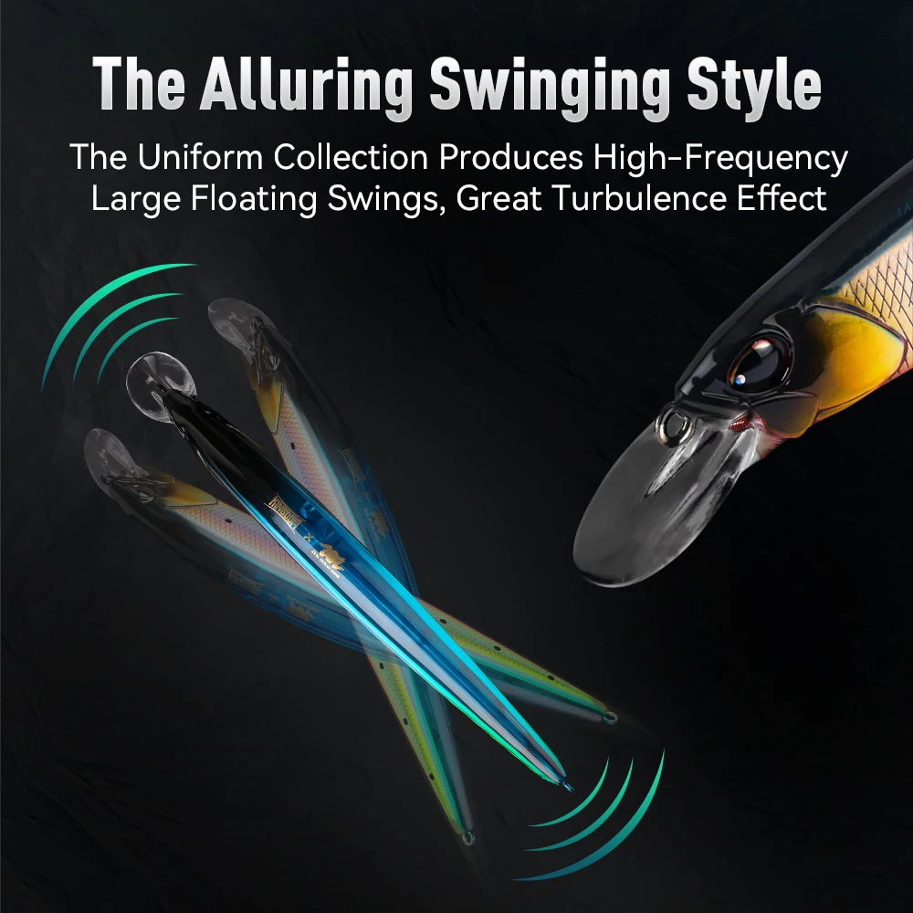 Señuelo de pesca KINGDOM Minnow, hundimiento lento, flotante, 18,3g, 120mm, cebo de pesca Ultra largo de fundición, agua salada, lubina, trucha, Swimbait - imagen 5