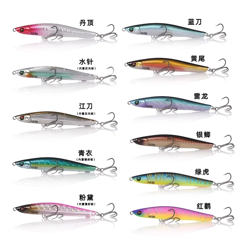 Nuevo AKFS Lanqie señuelo de pesca con lápiz que se hunde tembloroso de largo alcance 6g/15g/19g Isca Artificial Wobbler lubina cebo falso - imagen 5