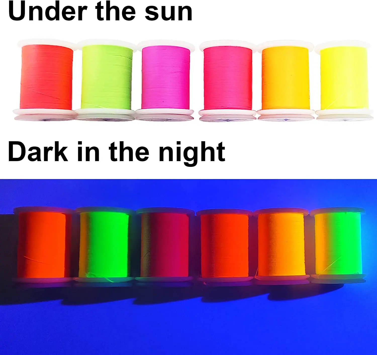 Hilo de atado de moscas Riverruns 290D UV Fluo, hilo atado para atar moscas, Micro Glint Nymph Holo, oropel plano, trucha Premium, moscas secas - imagen 3