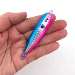 Señuelo de Pesca JIG25, pesas de 40g, 6,5 cm, Isca de Metal Artificial que brilla en la oscuridad, anzuelo de calamar, Accesorios de Pesca lubina