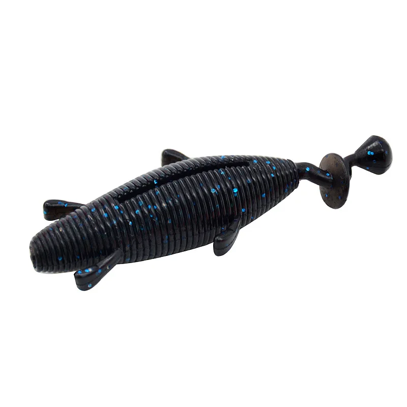 Señuelo de pesca flotante gusano 11 cm/15g TPR cebo suave cabeza de serpiente simulación de pez mosca señuelos artificiales Bass Killer lote 6 piezas venta - imagen 2