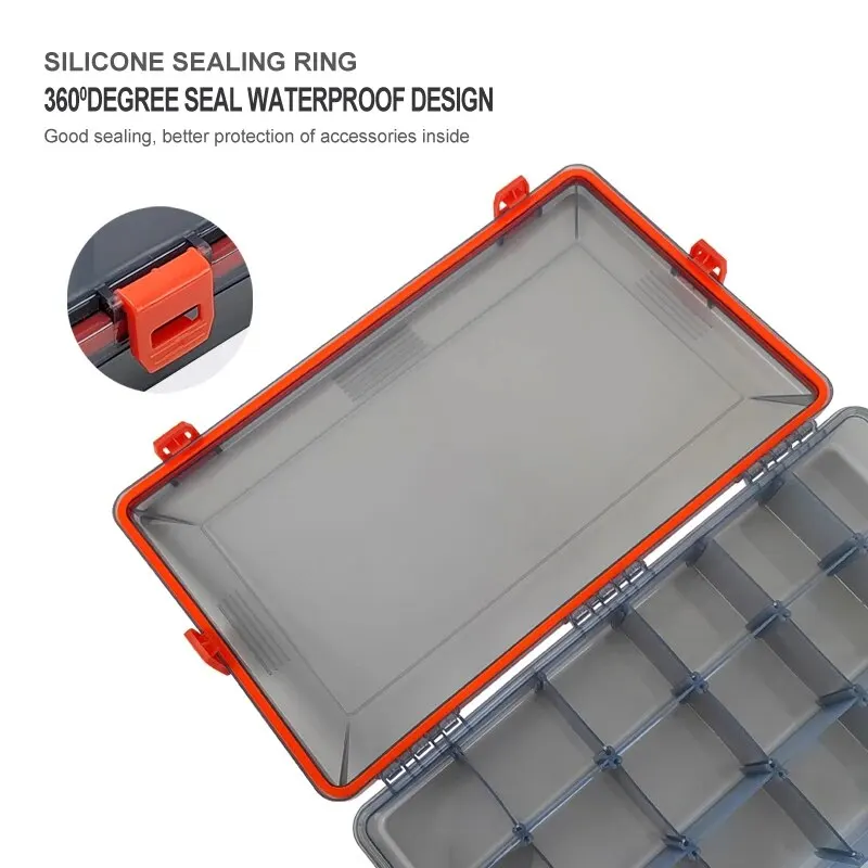 Caja de aparejos de pesca 3700, gran capacidad, accesorios impermeables, almacenamiento de señuelos, cebo, bandeja de almacenamiento 3600, cajas organizadoras de señuelos - imagen 5