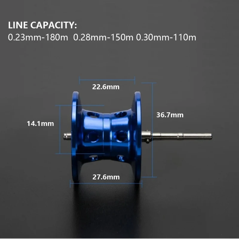 1 Uds. Rueda de pesca de arrastre máximo de 8kg 7,2: 1 carrete de Baitcasting carrete de Metal rojo/azul/plateado accesorios de pesca carrete de pesca carrete de fundición - imagen 4