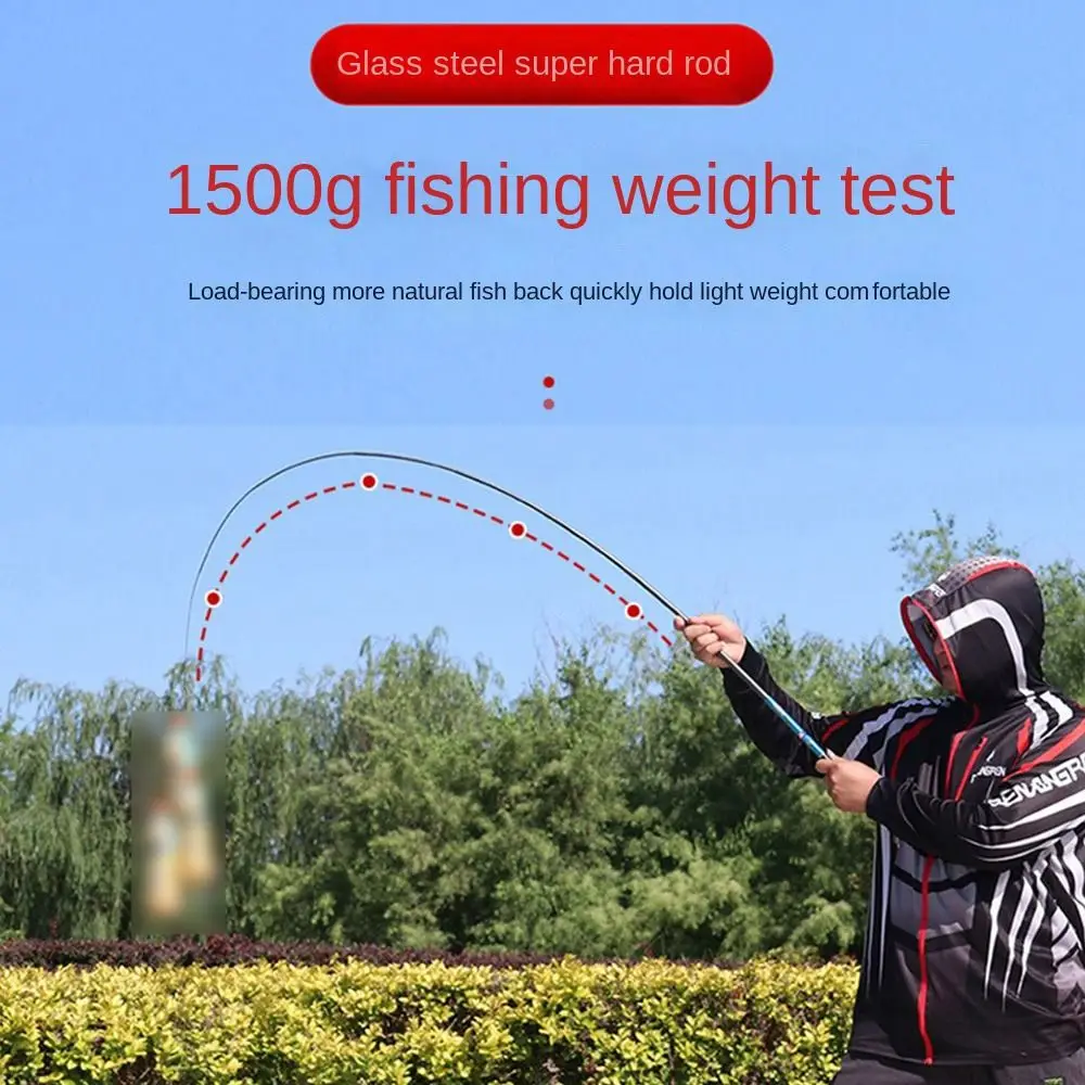 Caña de pescar telescópica, Kits completos, carrete de pesca Spincast, juego de cañas de pescar de 1,4 m-3,6 m, caña de pescar de fibra de vidrio y fibra de carbono - imagen 2