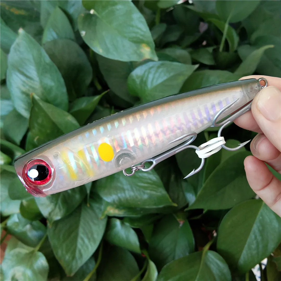 Señuelo de pesca Noeby Popper, 105mm, 24g, Wobblers Topwater, cebo duro Artificial flotante, buena acción para aparejos de pesca de lubina y atún marino - imagen 3