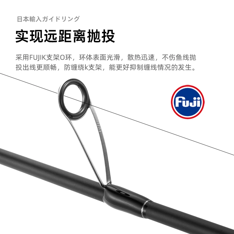 MADMOUSE-Guías Fuji completas japonesas, caña de pescar de agua salada, ligera, Egi, peso 2-4 #, 762ml/832m/882m - imagen 3