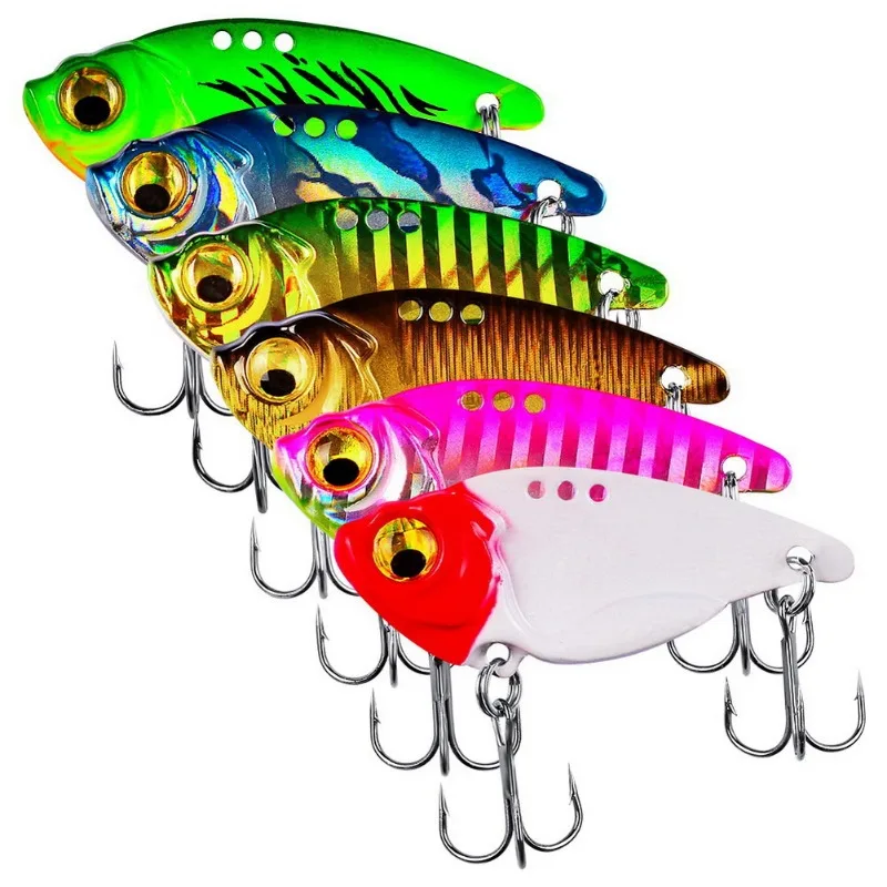 Señuelos de pesca Minnow con anzuelo triple, cebo de Metal, señuelo duro que se hunde, cuchara de aparejos de pesca de carpa Wobblers para Lucio, 10g - imagen 4