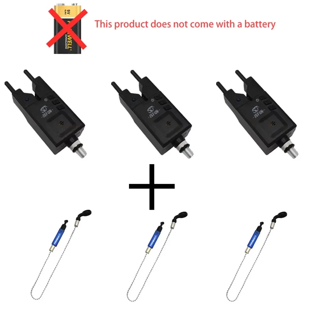 Alarmas de pesca inalámbricas JSFUN 3+3 – Kit digital con receptor - imagen 4