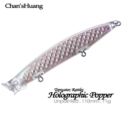 Popper flotante holográfico Chan Huang 11g - Sonajero saltwater