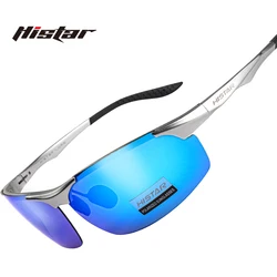 HISTAR gafas de sol polarizadas Anti-UV HD visión anti-transparente AL-M marco de aleación almohadilla de goma para la nariz gafas de pesca vendedoras calientes