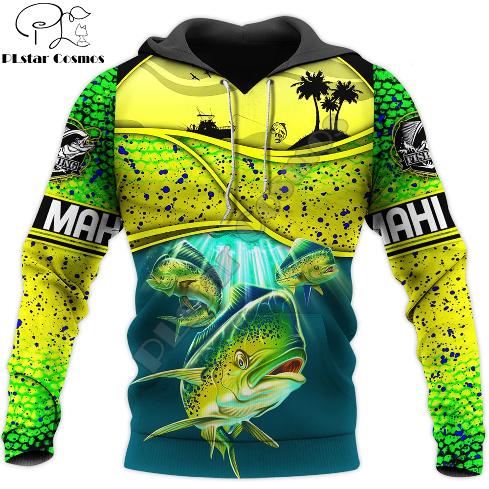 PLstar Cosmos Love Mahi Mahi Fishing 3D completamente estampado Sudadera con capucha y sudadera para hombre Unisex Zip sudaderas con capucha chándales casuales KJ943