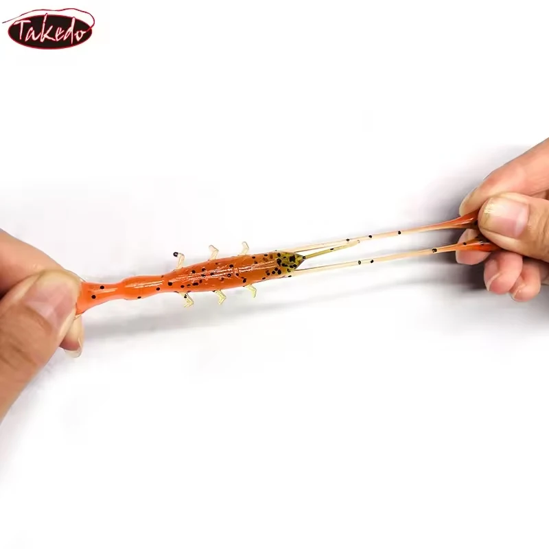 TAKEDO LD19 6cm 4g venta al por mayor Material TPR flotante camarones roca Craw gusano suave pesca señuelo suave lubina trucha Pike señuelo - imagen 5