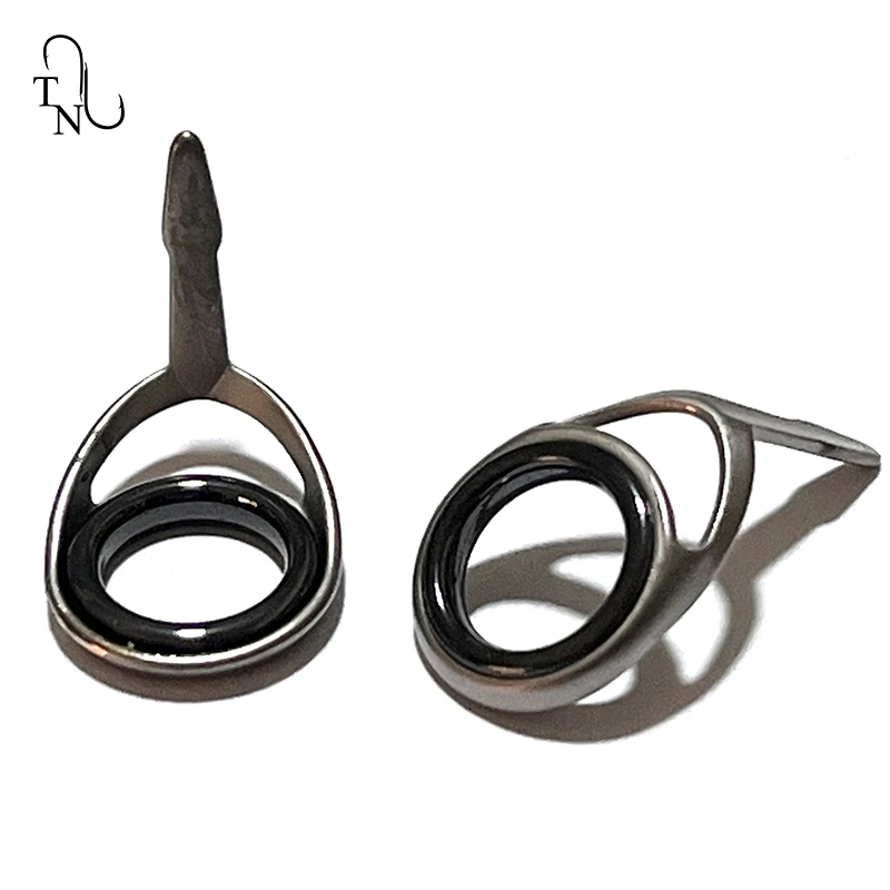TN37 TUKTLSG 4 #   5.5 #   5 #   6 #   8 #   10 Uds guías de caña de pescar varilla de acero inoxidable reparación de construcción accesorios de equipo de pesca de repuesto