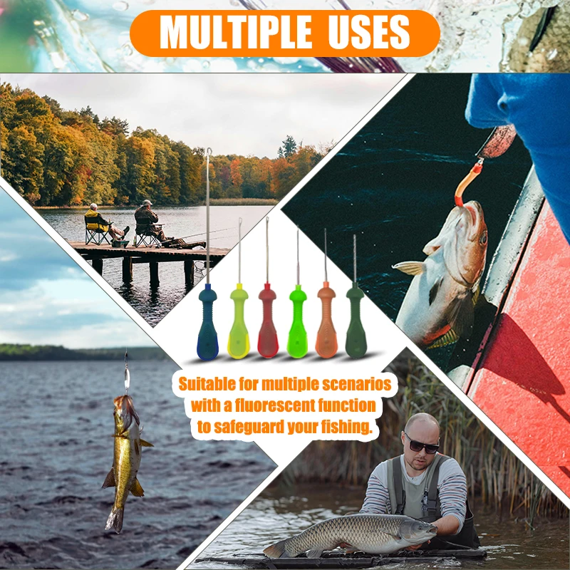 Agujas de cebado para boilies – Kit con pasadores de acero endurecido y brillo nocturno - imagen 4