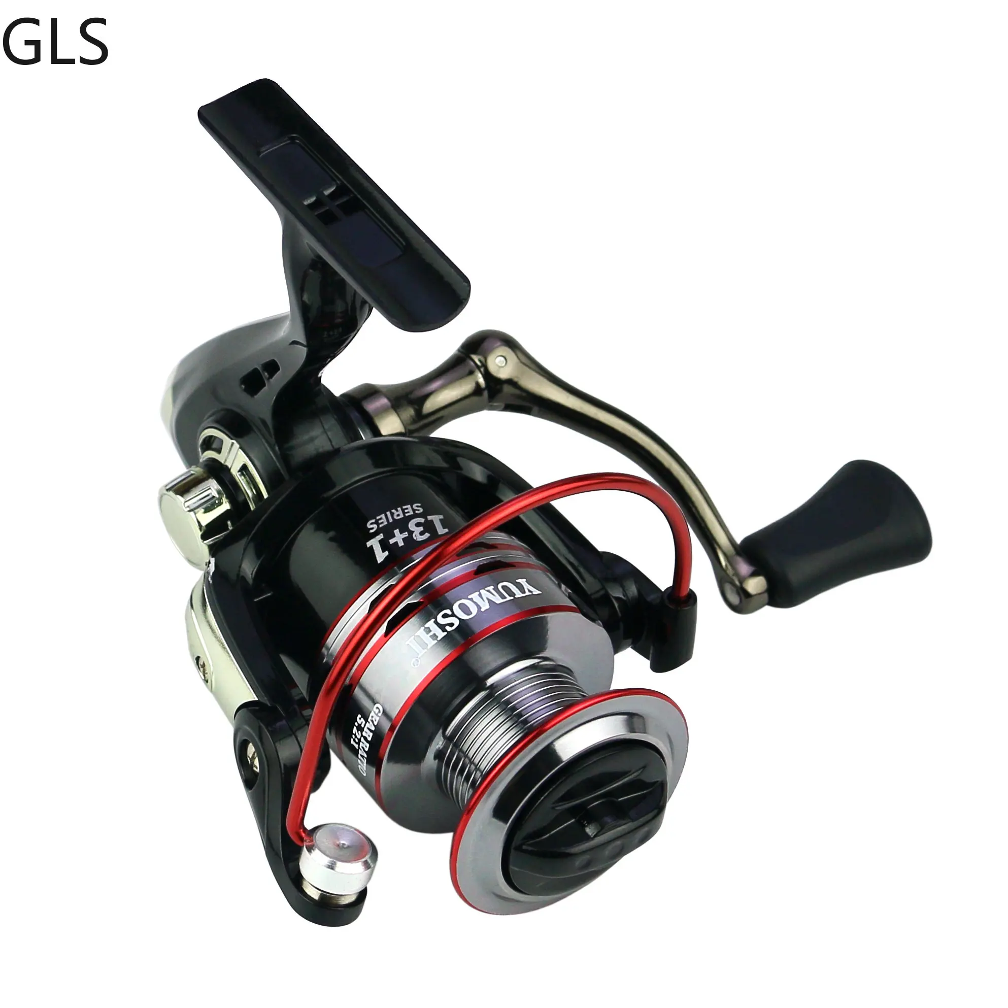 GLS-carrete de Pesca giratorio, bobina de fundición de perca, 13 + 1BB, CNC, de Metal, Ultra potencia 5,2: 1 - imagen 3