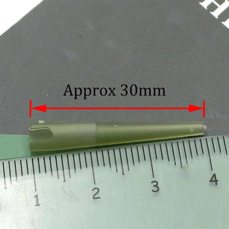 Mini fundas antienredos para pesca de carpa, 20 piezas, conectar con anzuelo de pesca, funda de gancho de cambio rápido de goma verde para pesca de carpa - imagen 2