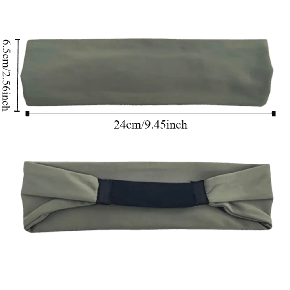 Diademas de entrenamiento absorbentes de humedad para mujer, banda elástica transpirable de secado rápido, diadema deportiva elástica antideslizante para mujer - imagen 5