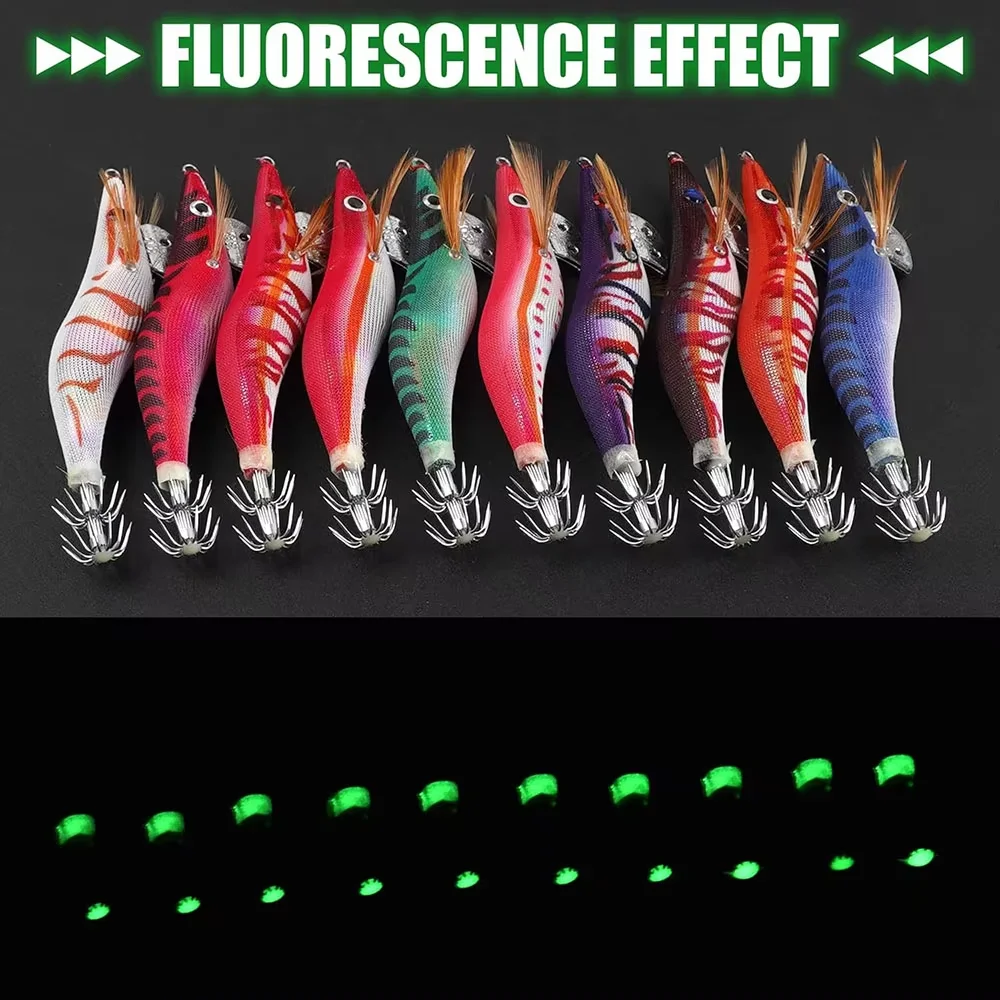 Señuelo jigging luminoso para calamar con sonajero de madera - imagen 2
