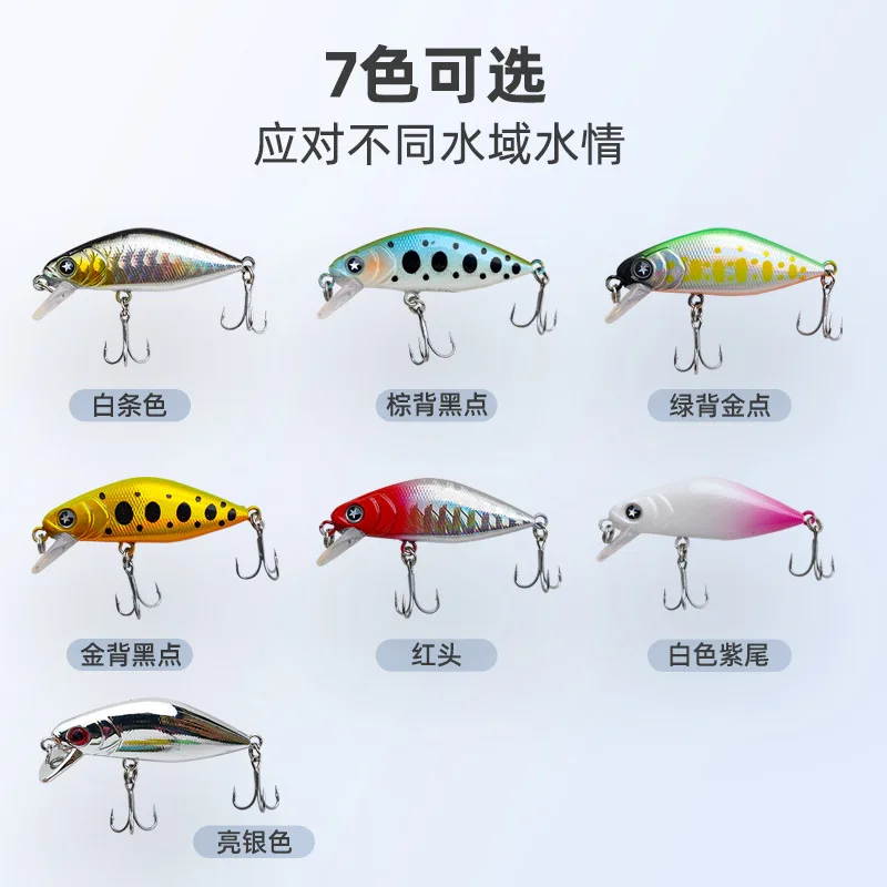 Mini Señuelos de Pesca que se hunden, 50mm, 4,3g, Jerkbait, Lucio, Carkbait, Wobblers, Swimbait, cebo duro - imagen 5