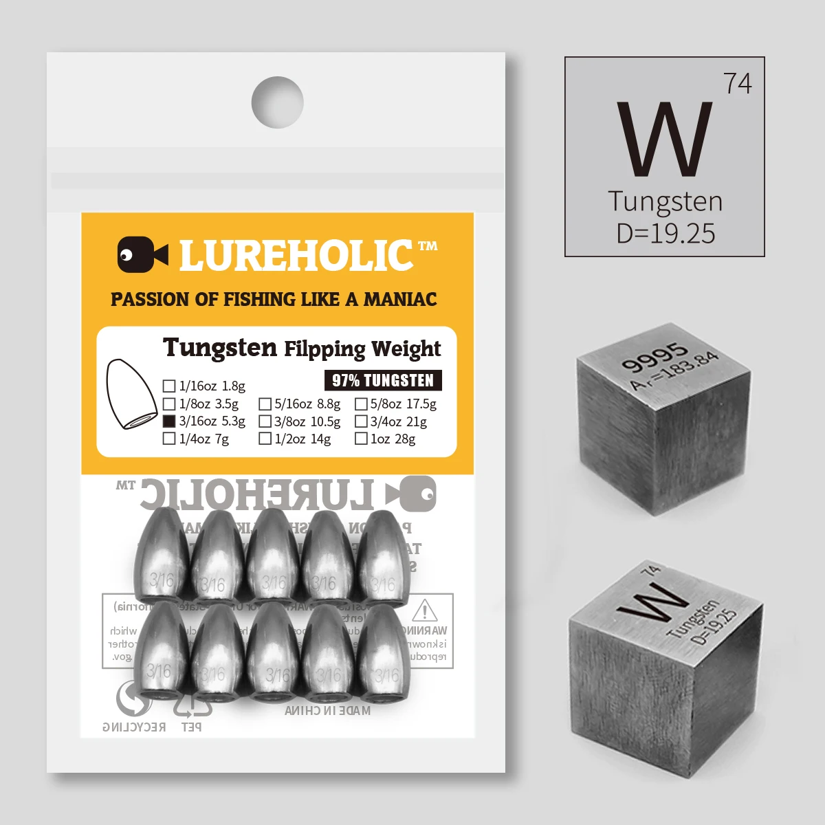 Lureholic Texas-plombos de tungsteno, gusano volteador, 1/16-2 OZ, pesas de bala, columnar, 3,5-56g, accesorios de Señuelos de Pesca de lubina - imagen 3