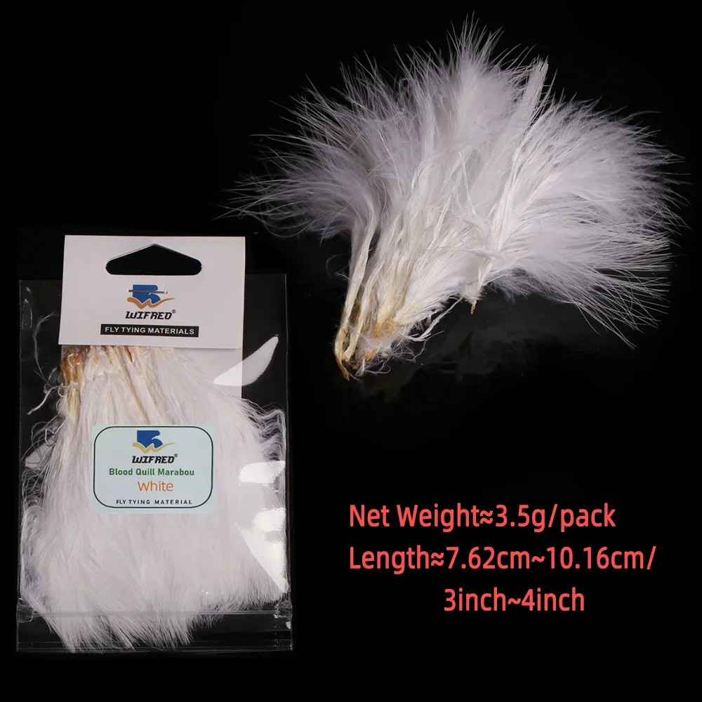 Wifreo 2 paquetes de plumas de marabú, materiales de atado de moscas para pesca con mosca, Señuelos de pesca con mosca - imagen 5
