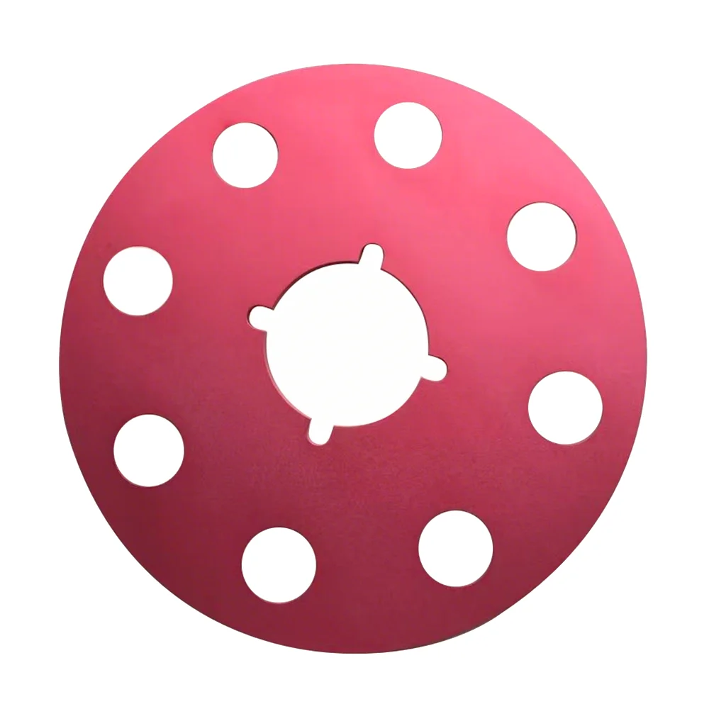 Plomo de disco aluminio anodizado rojo – Corte CNC precisión - imagen 2
