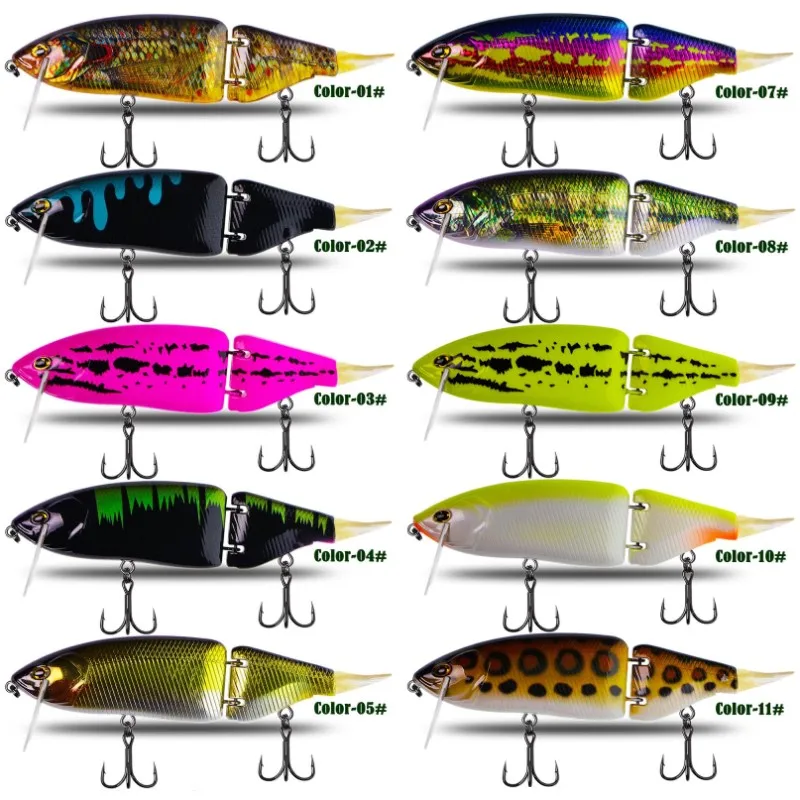 Cebo de articulación flotante de 33g/60g, 135/165mm, Artificial, Drt, Klash Shad, planeador, cola suave, Swimbait, Señuelos de Pesca para carpa lubina de boca grande - imagen 3