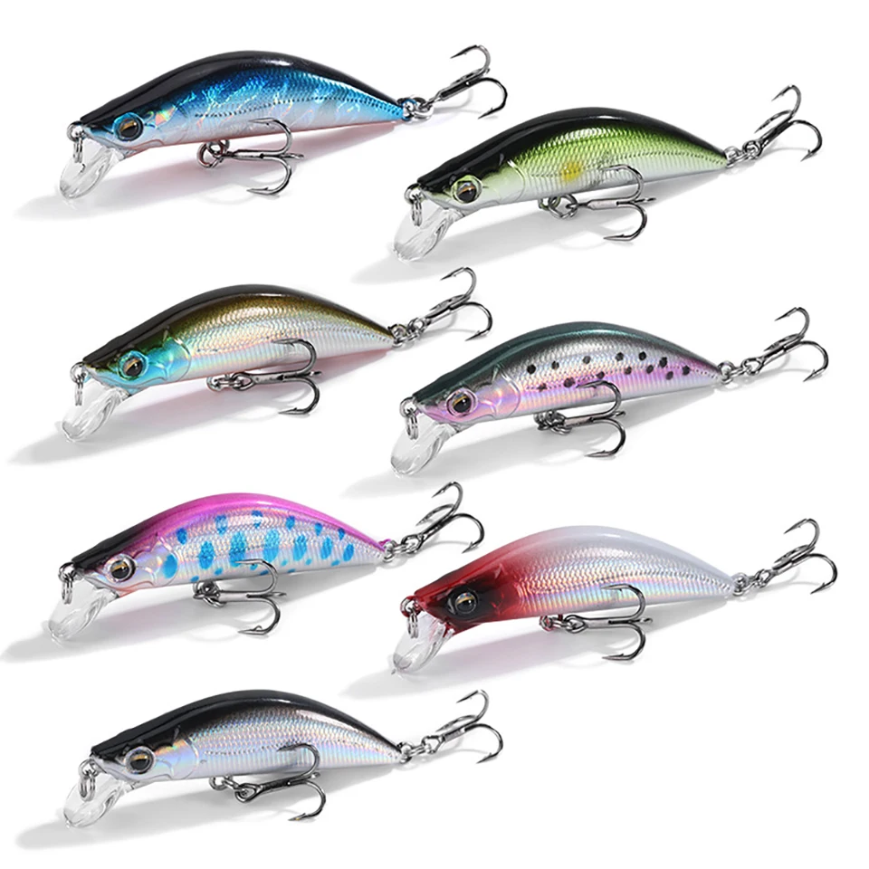 WALK FISH-señuelo de Pesca de pececillos que se hunde, 50mm, 5,5g, Wobblers, Crankbaits Isca, cebo duro Artificial, Mini Señuelos de Pesca, aparejos de Pesca - imagen 5